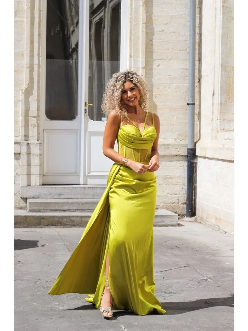 Robe longue corset - vert