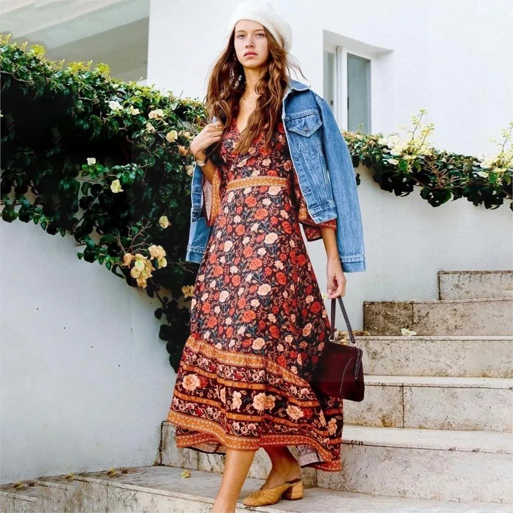 Robe style hippie longue