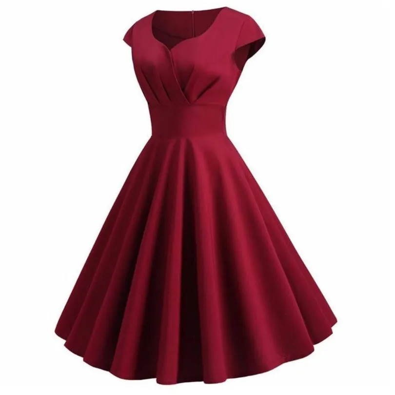 Robe vintageTonalité Bordeaux