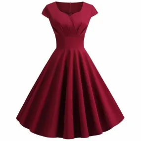 Robe vintageTonalité Bordeaux