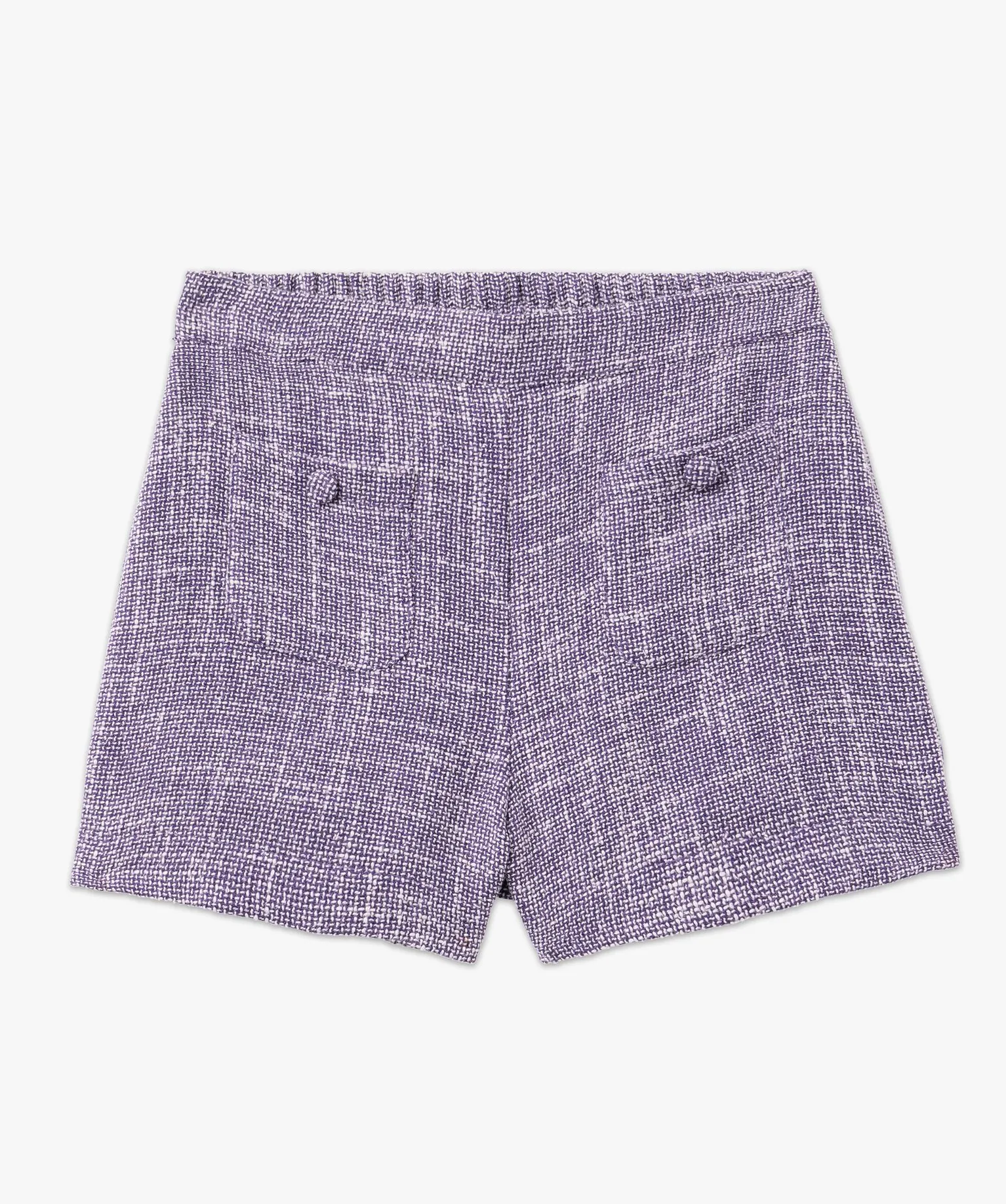 short aspect tweed avec poches sur l¡¯avant femme violet shorts