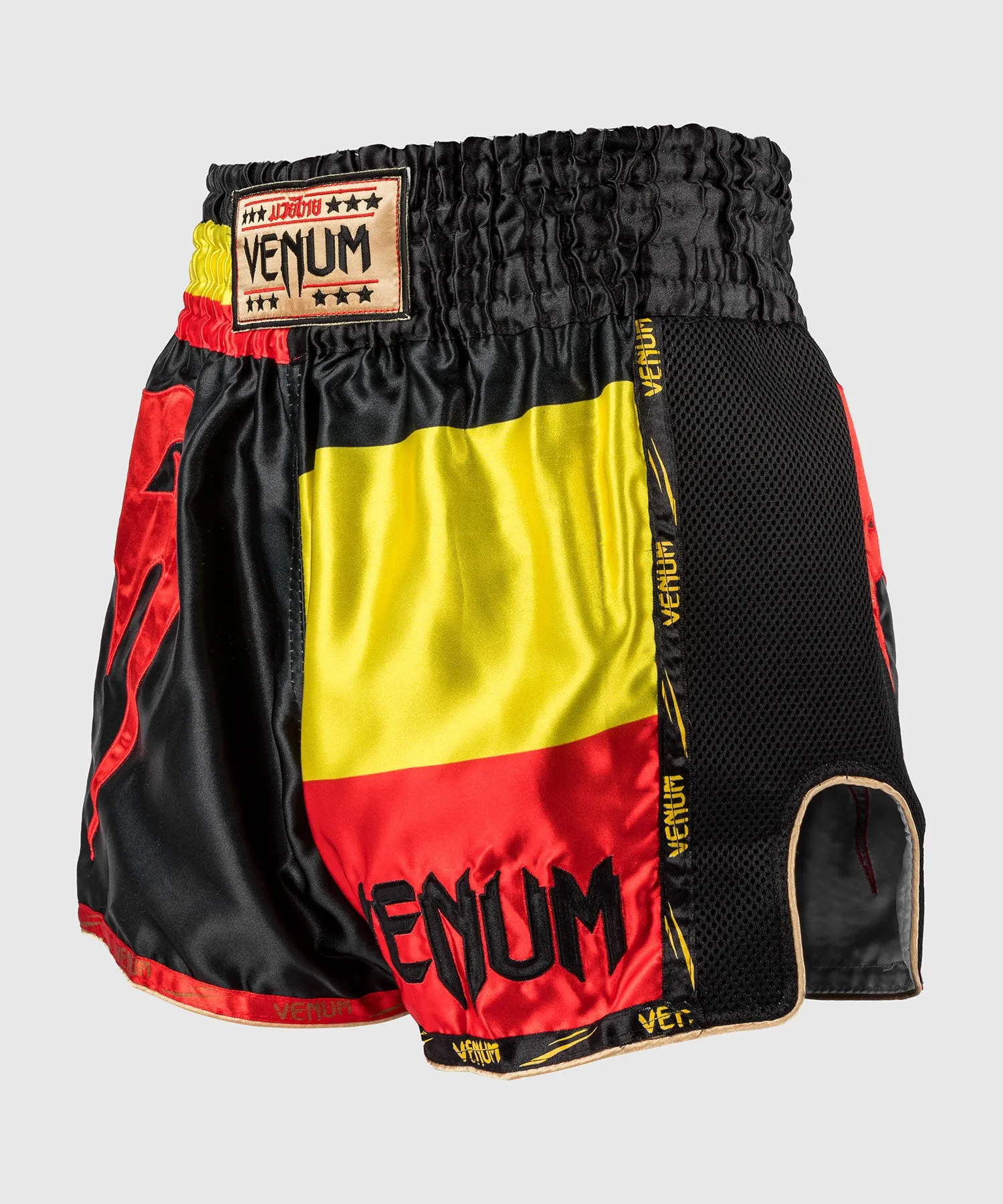 Short de Muay Thai Venum Giant - Noir/Jaune/Rouge