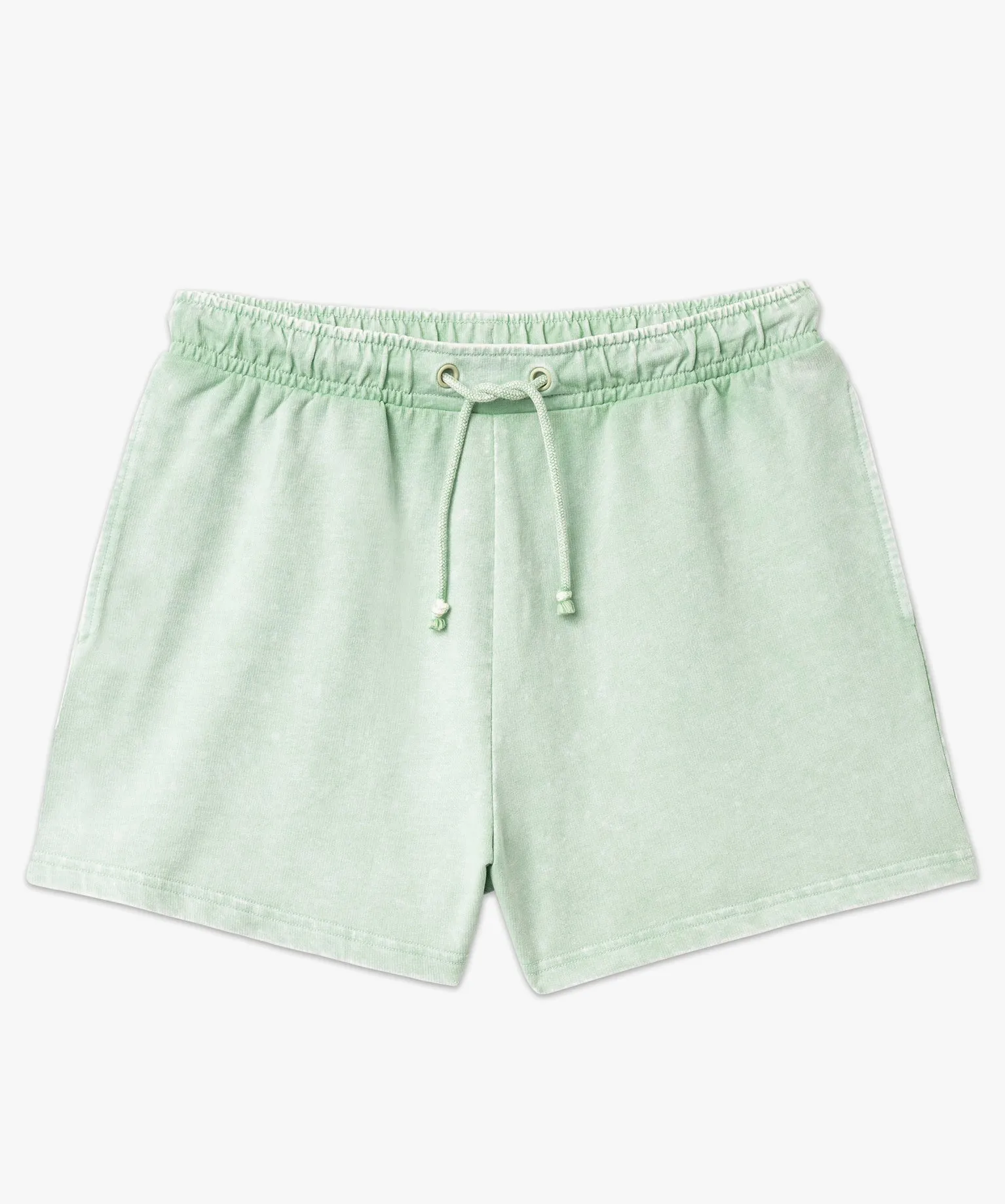 short en maille avec ceinture ajustable femme vert shorts