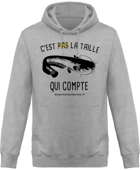 Sweat Capuche C'est la taille qui compte (Silure)