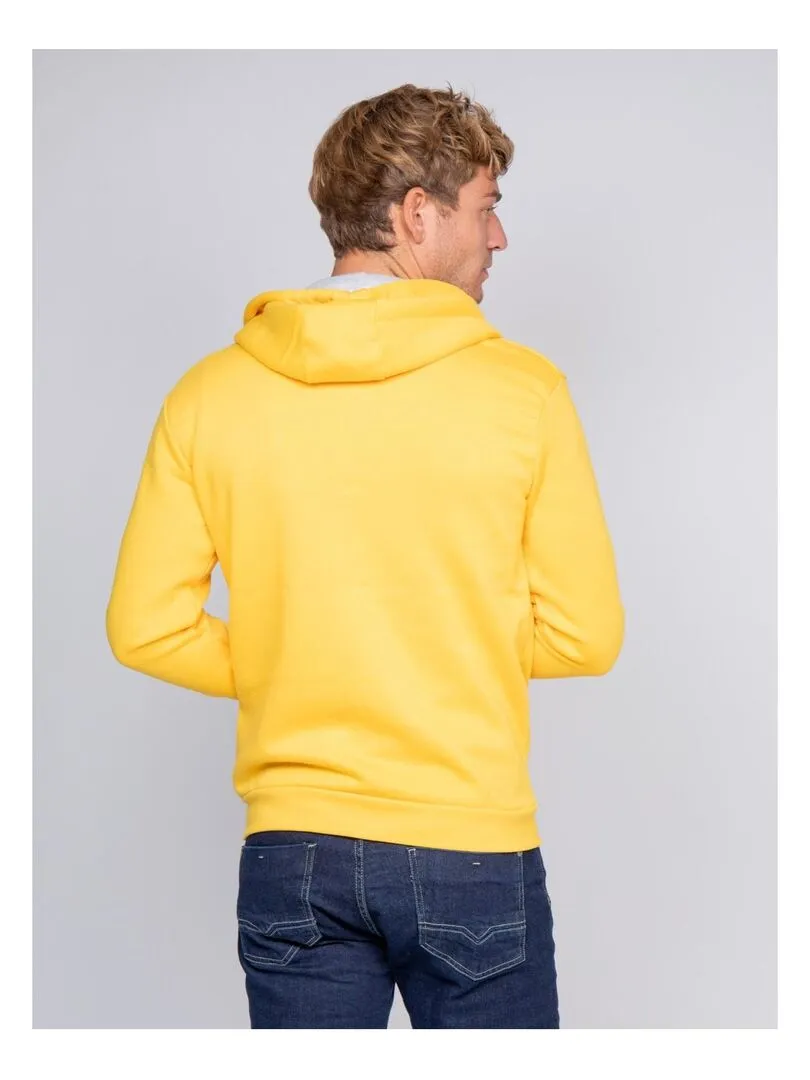 Sweat zippé capuche WAMS - Jaune