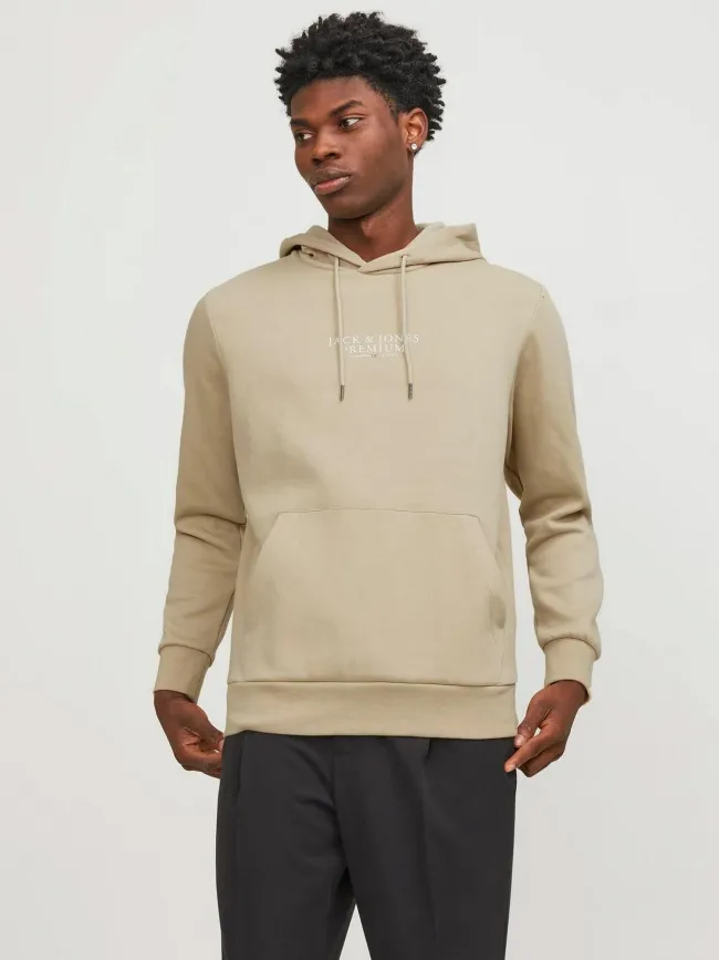 Sweat à capuche archie beige homme - Jack & Jones | wimod