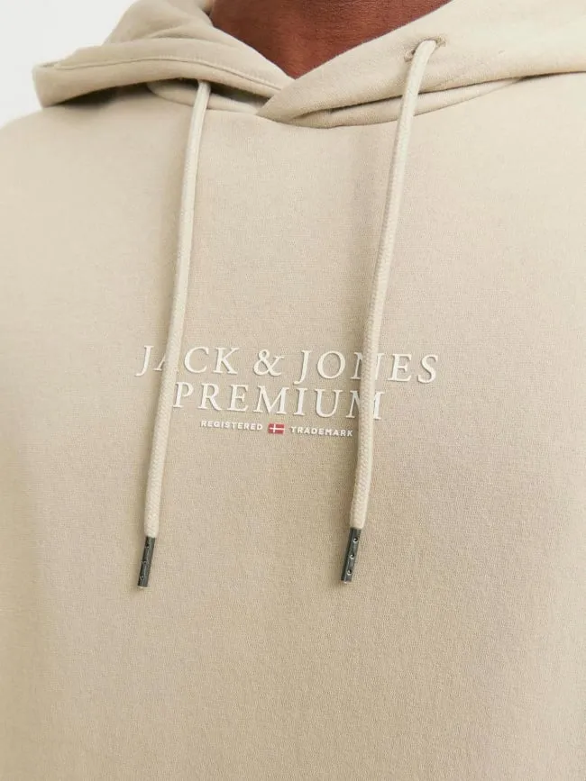 Sweat à capuche archie beige homme - Jack & Jones | wimod