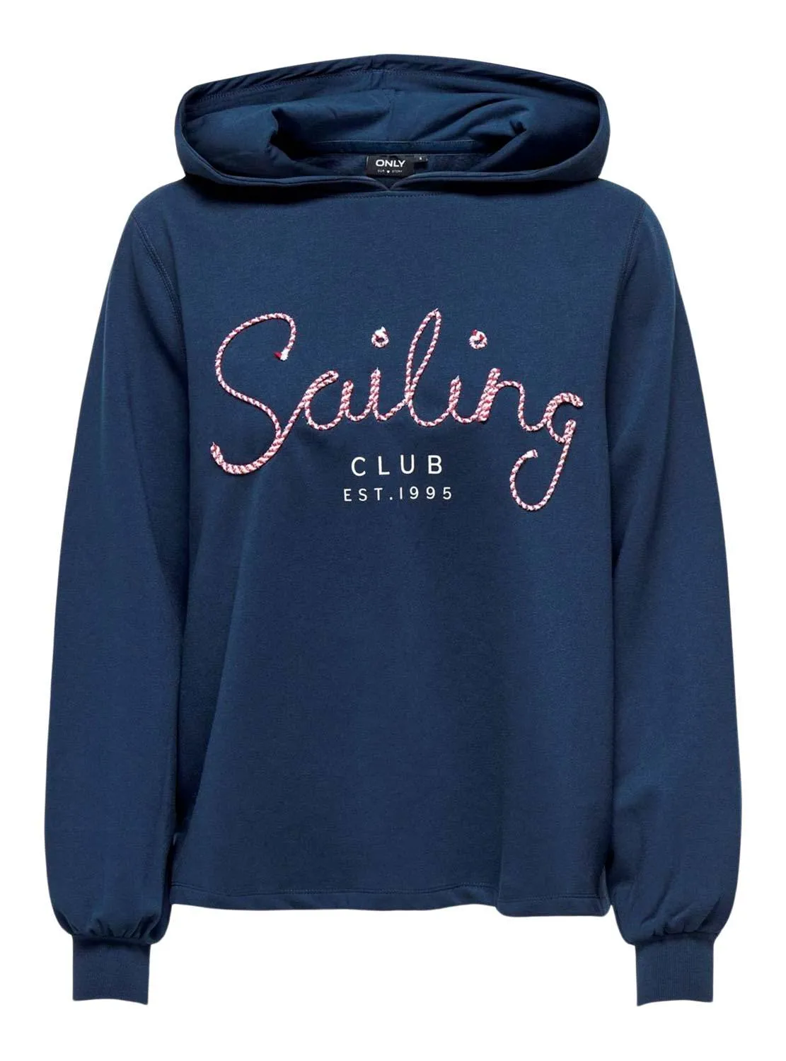 Sweat à capuche Only Trust Sailor Hood Marino pour Femme