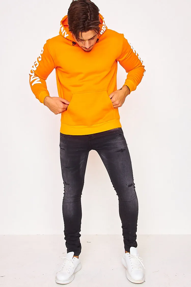 Sweat à capuche orange Brentiny