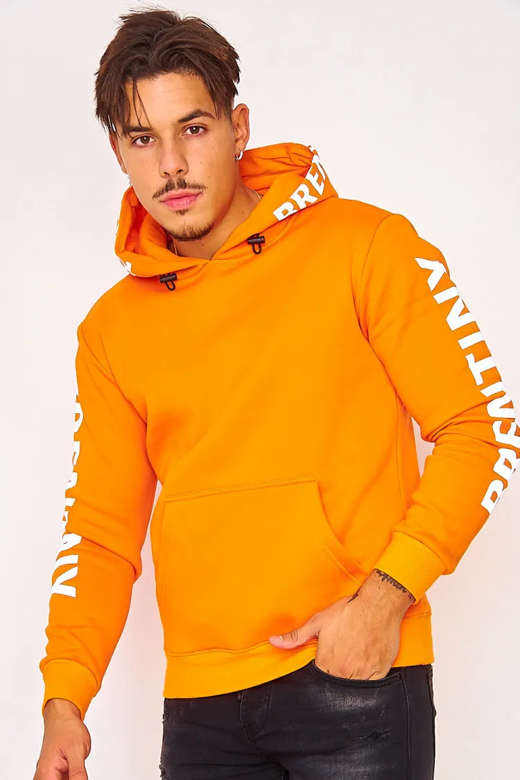 Sweat à capuche orange Brentiny