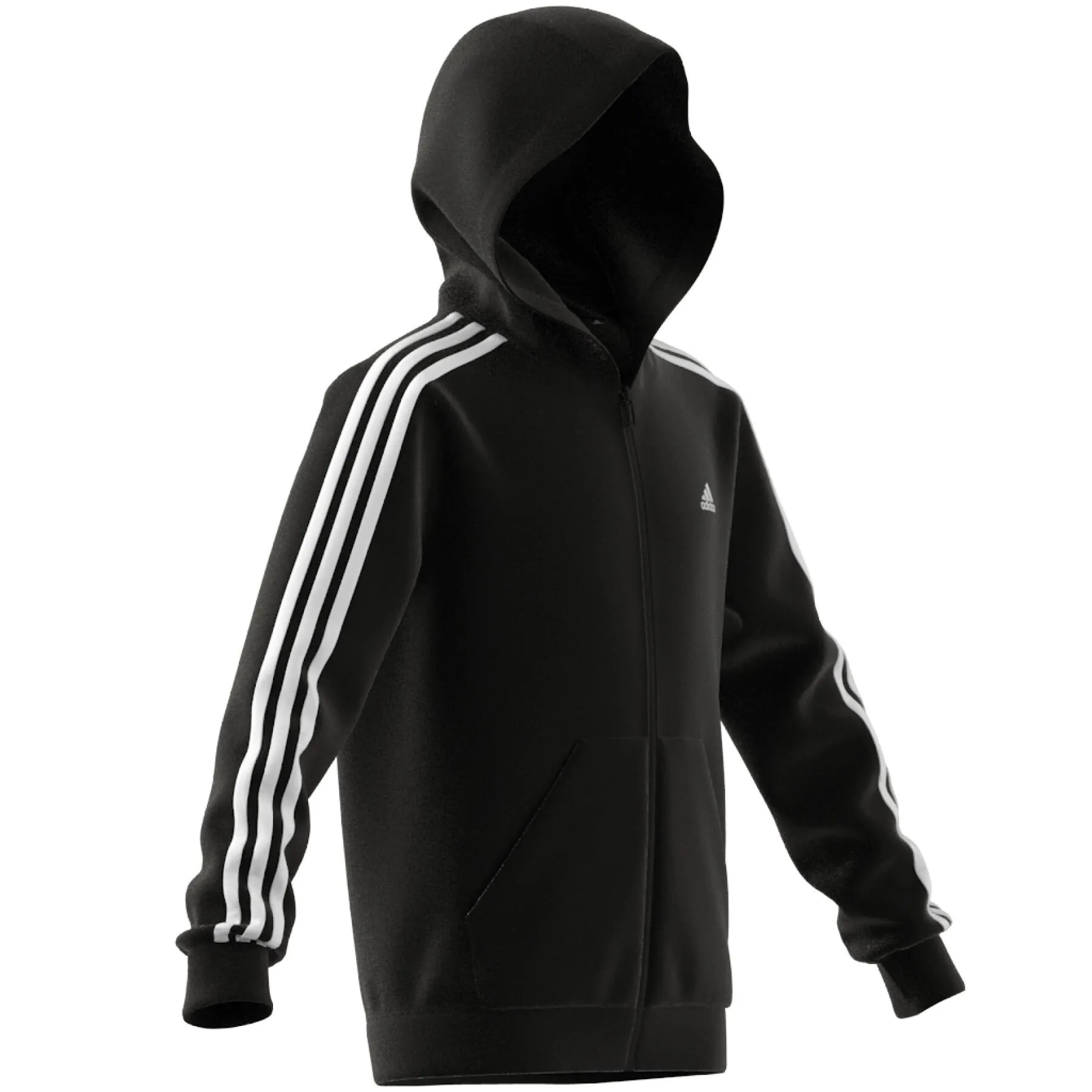 Sweatshirt à capuche zippé enfant adidas 3-Stripes Essentials