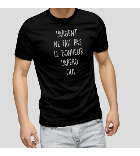 T-shirt 100% Coton bio - L'argent ne fait pas le bonheur