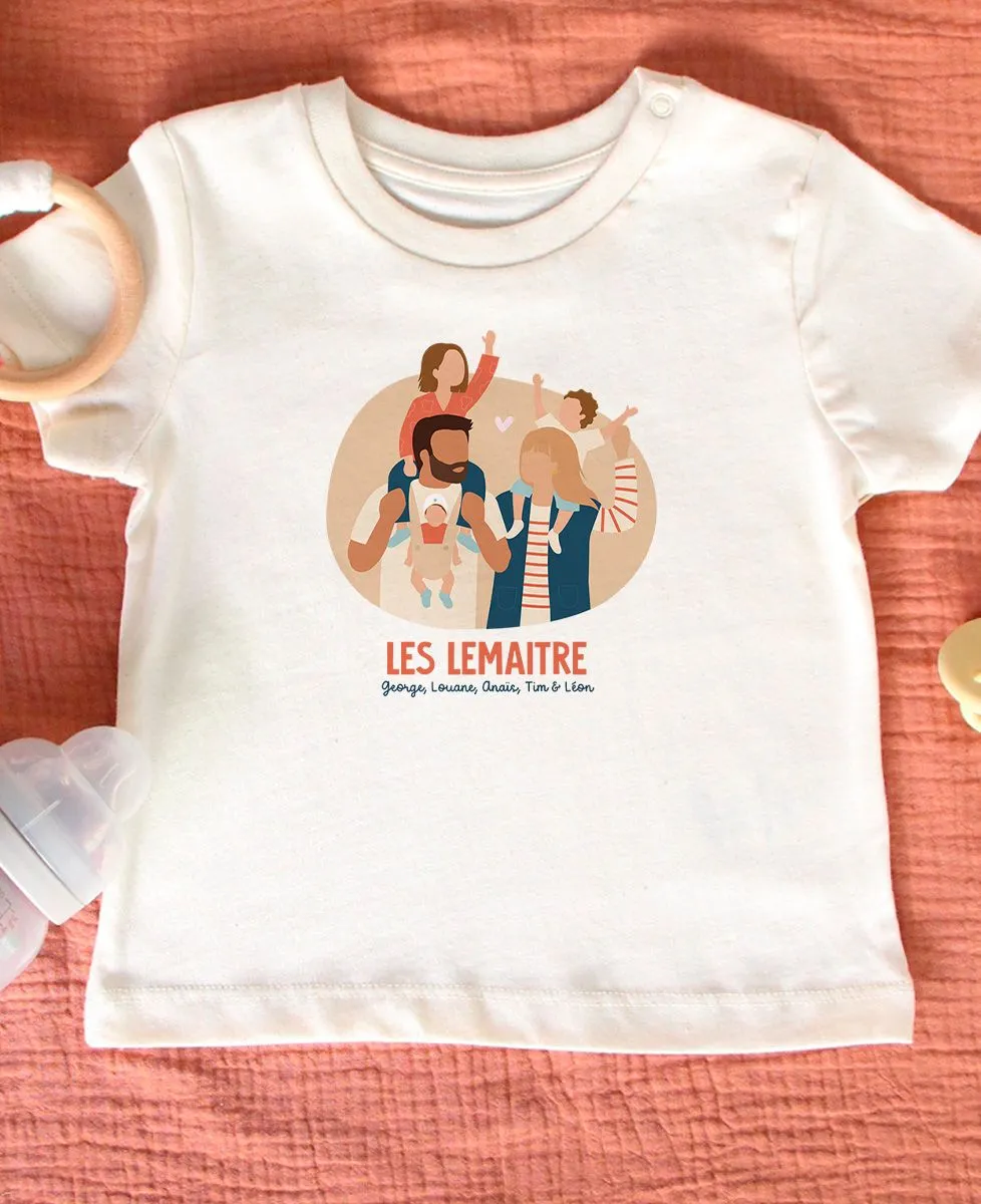 T-Shirt bébé Famille sur les épaules