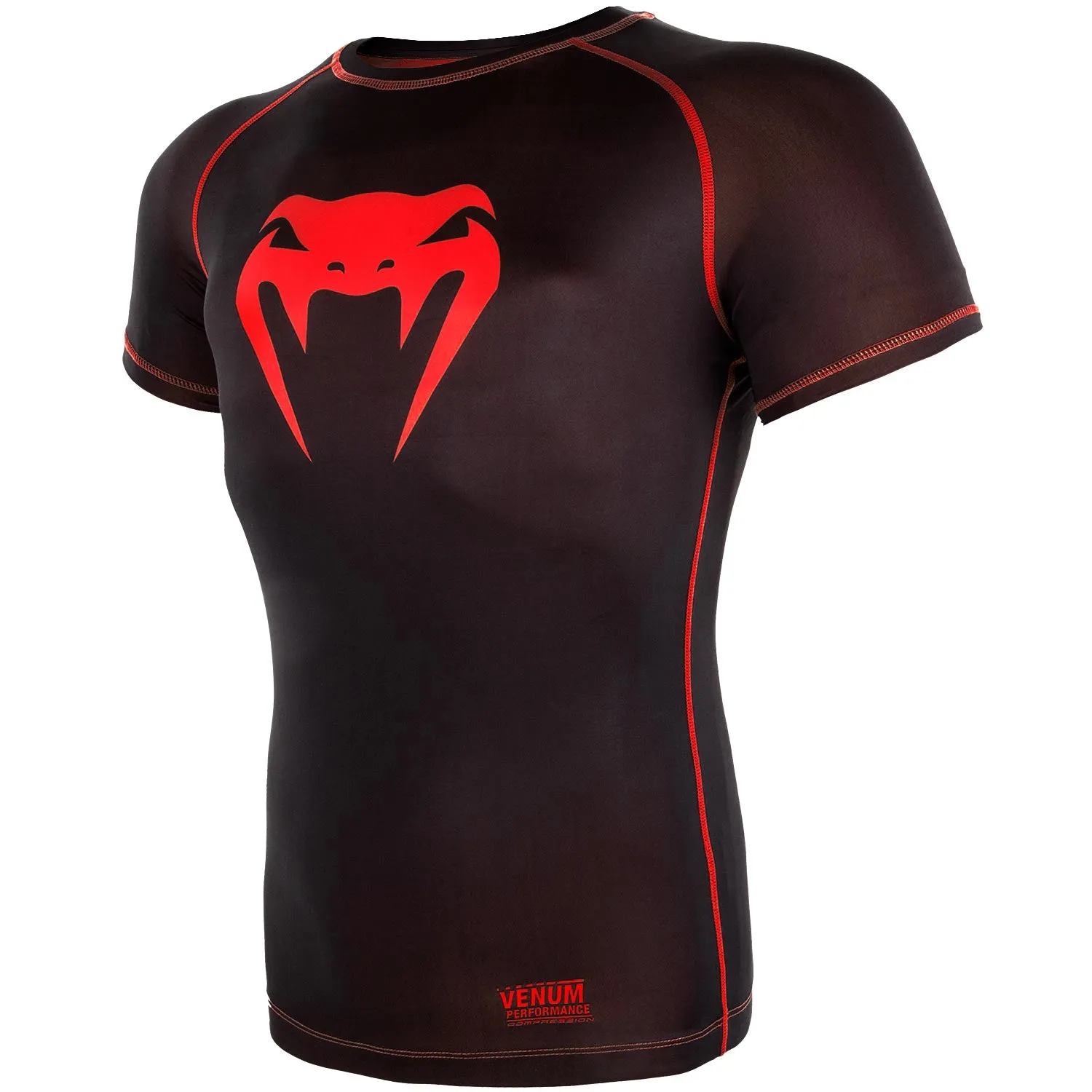 T-shirt de compression Venum Contender 3.0 - Manches courtes - Noir/Rouge