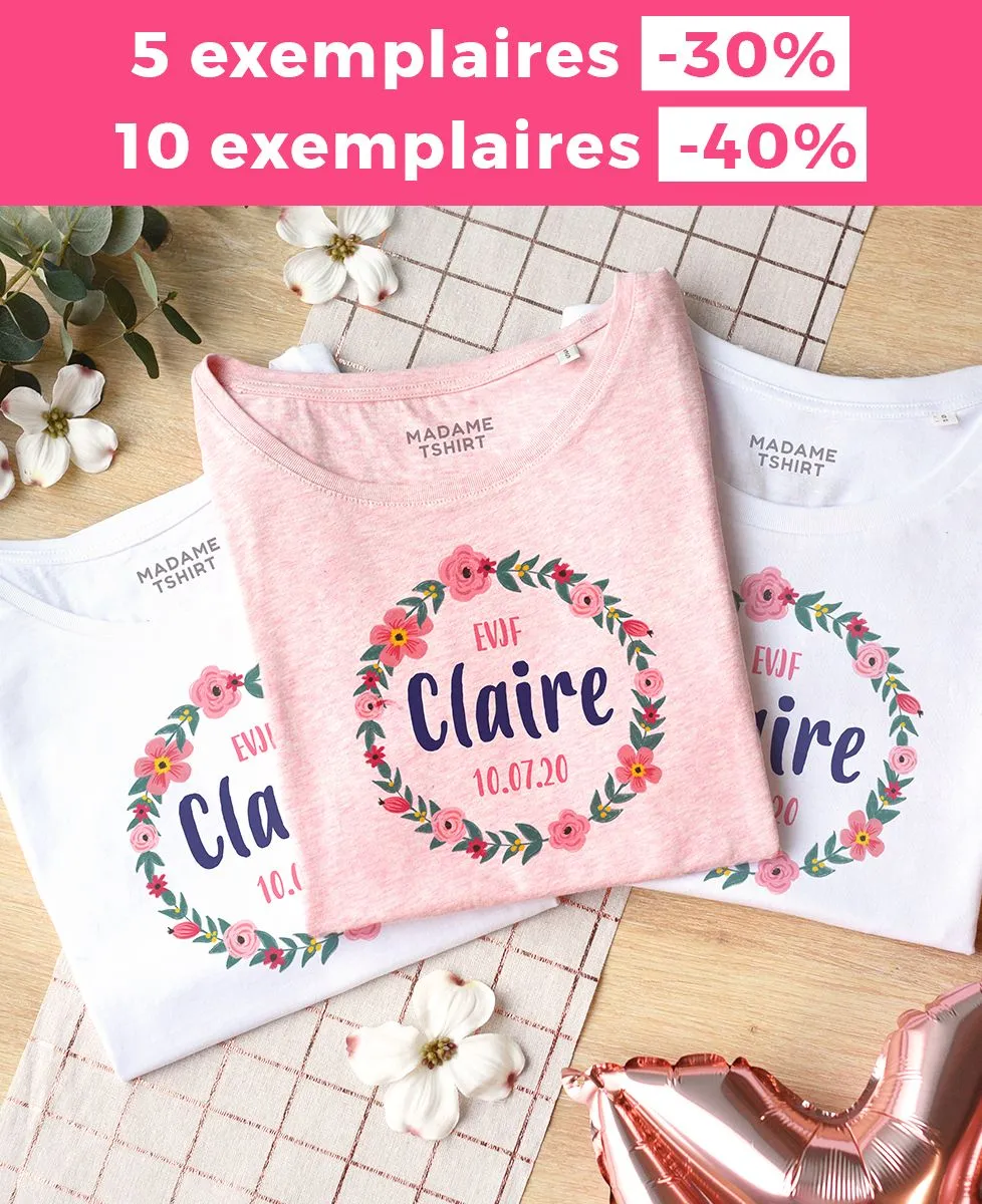 T-Shirt femme EVJF personnalisé