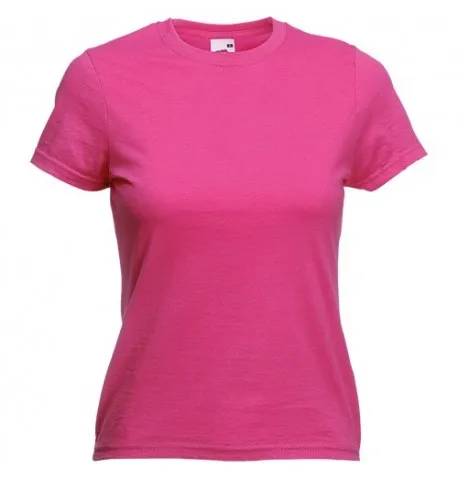 T-Shirt Femme Valueweight en Coloris Bleu Fuchsia Orange Noir et Rouge