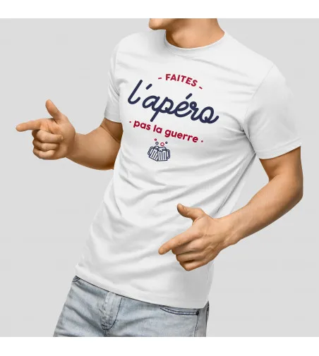 T-shirt Homme - Faites l'apéro pas la guerre