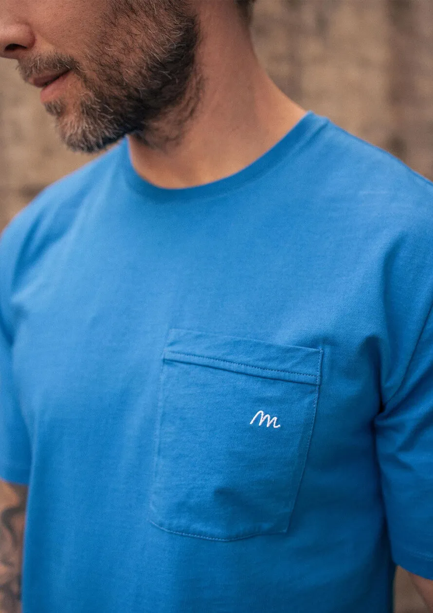 T-SHIRT INITIAL BLEU ELECTRIQUE