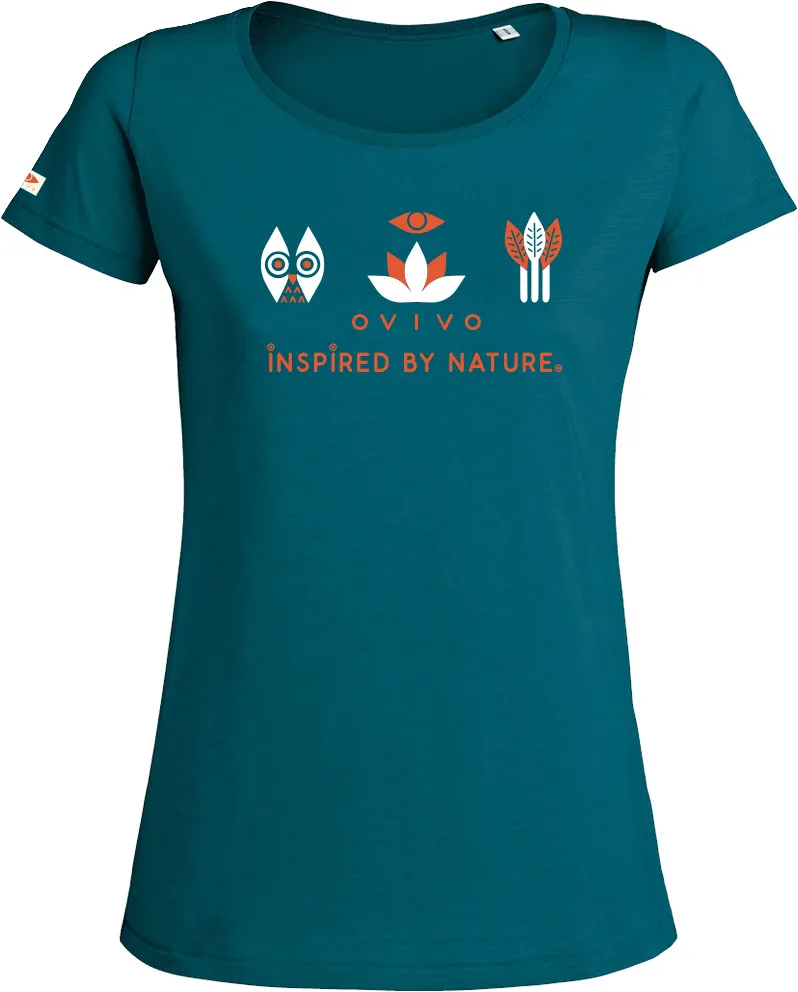 T-shirt manches courtes avec imprimé "Flore - Bien-être - Faune" - coton biologique