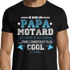 T-Shirt Moto Humour ( Taille XL ) Papa Motard Cool | Outlet