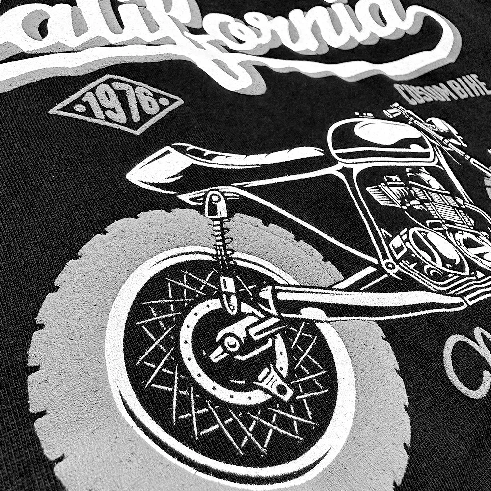 T-Shirt Moto Premium California Motorclub | Encre en relief | manches courtes | 100% coton, qualité française, épais | idée cade