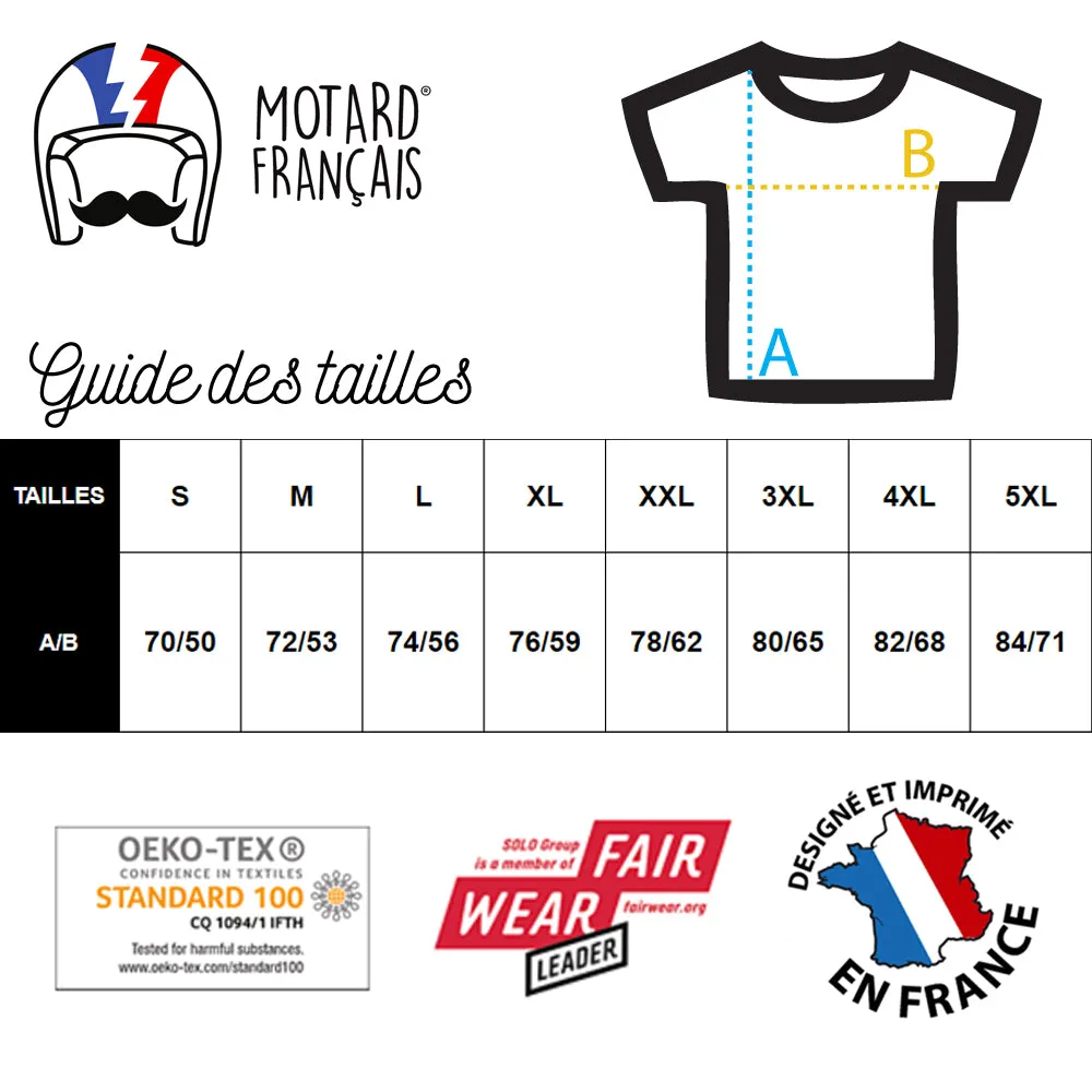 T-Shirt Moto Premium California Motorclub | Encre en relief | manches courtes | 100% coton, qualité française, épais | idée cade