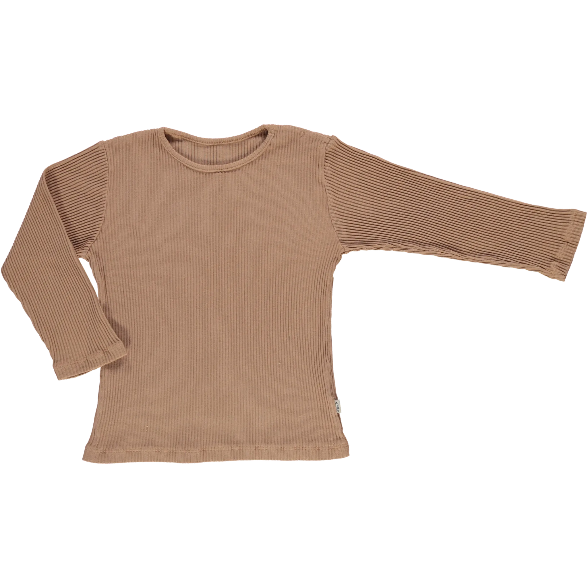 T-SHIRT OLIVE CÔTELÉ Tan