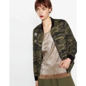 Veste baseball pour femme avec motif camouflage