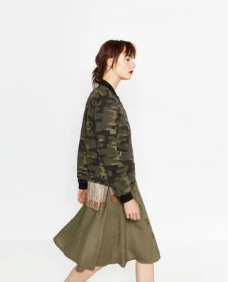 Veste baseball pour femme avec motif camouflage