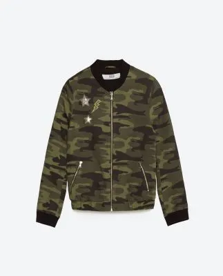 Veste baseball pour femme avec motif camouflage