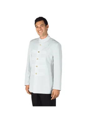 Veste Coreana avec Boutons Brodés Blanc