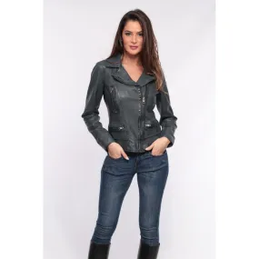 veste cuir femme