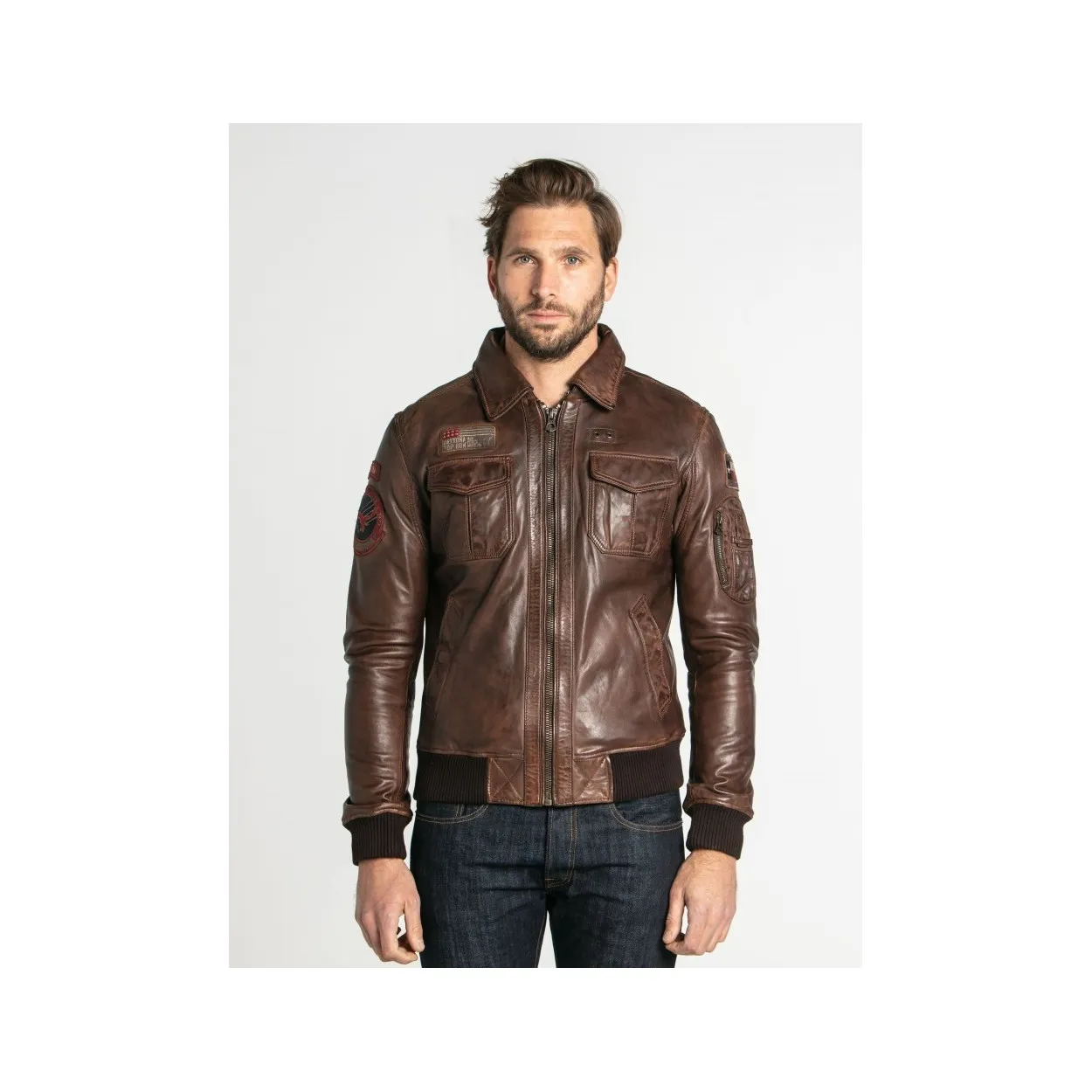 veste cuir homme