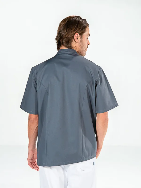 Veste de cuisine manches courtes Gris Mixte FABRICE