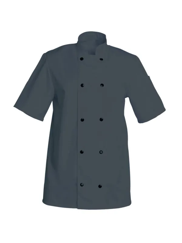 Veste de cuisine manches courtes Gris Mixte FABRICE