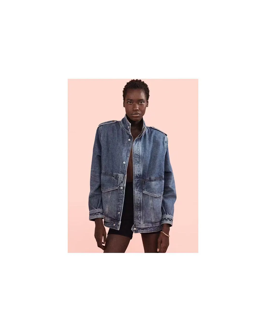 VESTE DENIM POWER JACKET LUXOR - Frame | Chez Maman Rouen