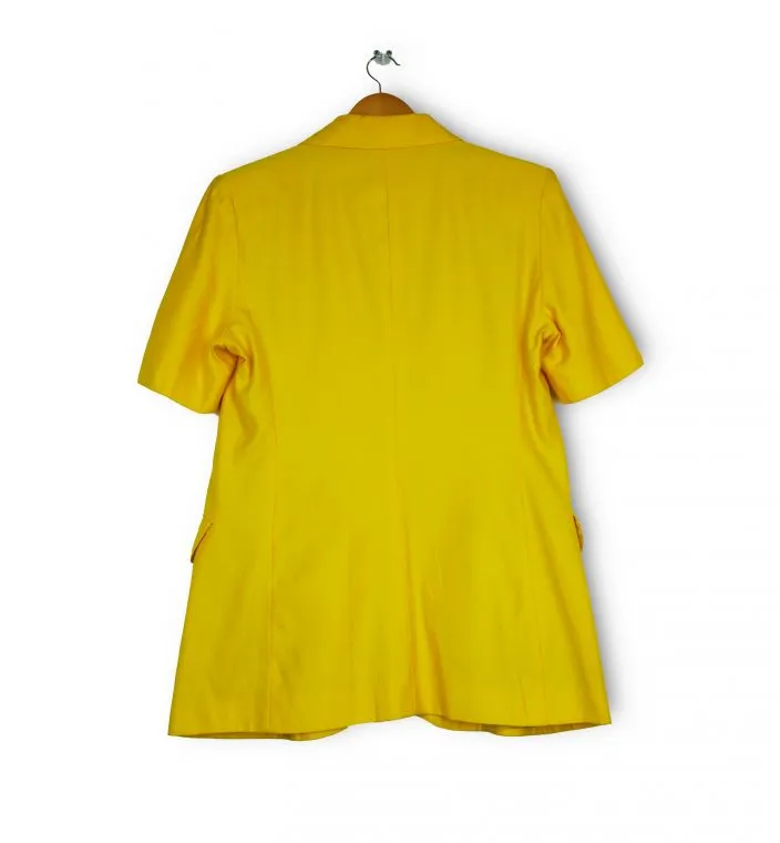 Veste tailleur manches courtes jaune